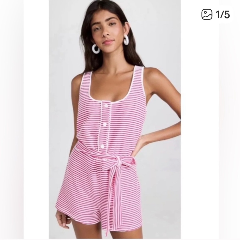 SOLID & STRIPED “POPPY” french terry romper